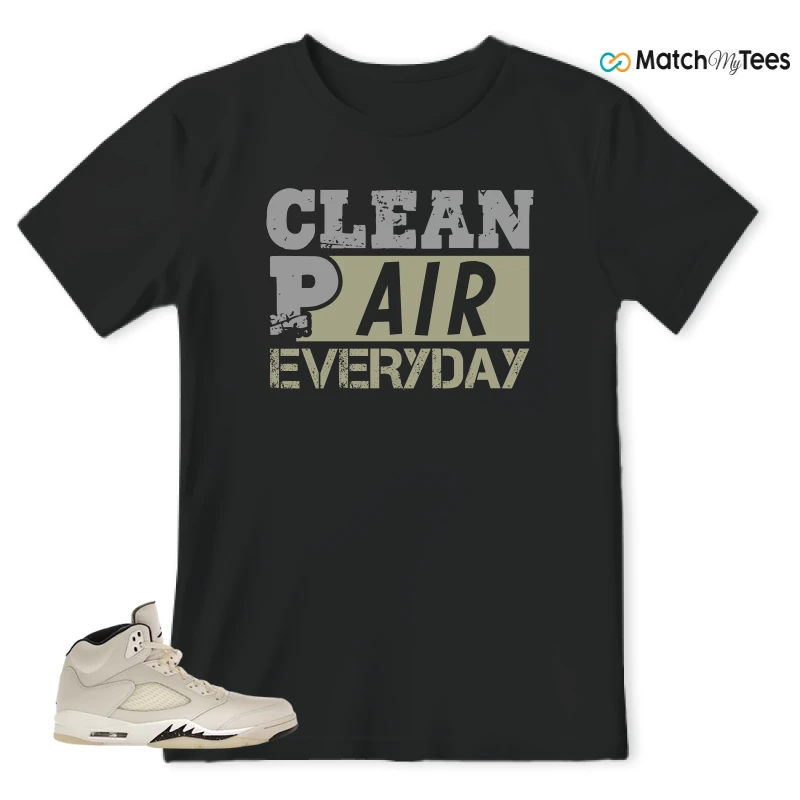 NIKE AIR JORDAN 5 RETRO SAIL SNEAKER Matching Tees t-shirt