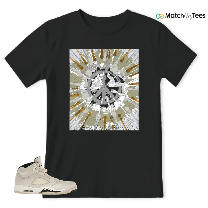NIKE AIR JORDAN 5 RETRO SAIL SNEAKER Matching Tees t-shirt