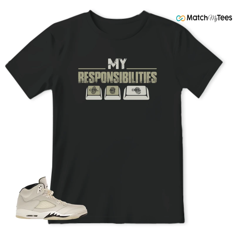 NIKE AIR JORDAN 5 RETRO SAIL SNEAKER Matching Tees t-shirt