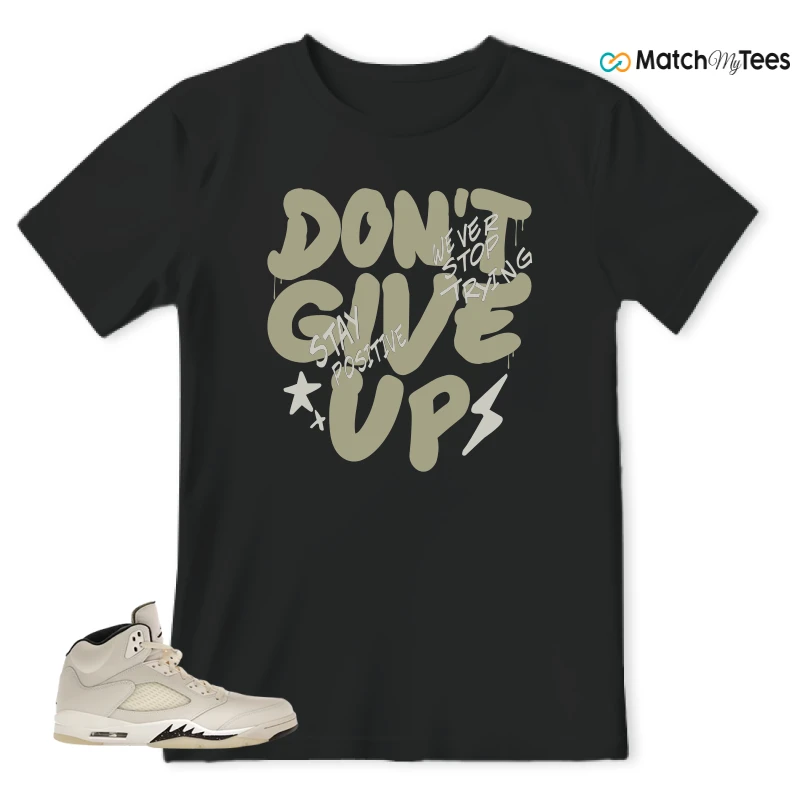 NIKE AIR JORDAN 5 RETRO SAIL SNEAKER Matching Tees t-shirt