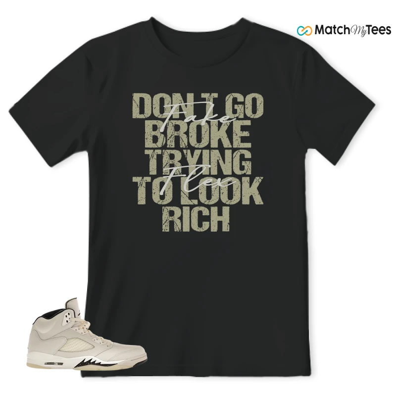 NIKE AIR JORDAN 5 RETRO SAIL SNEAKER Matching Tees t-shirt