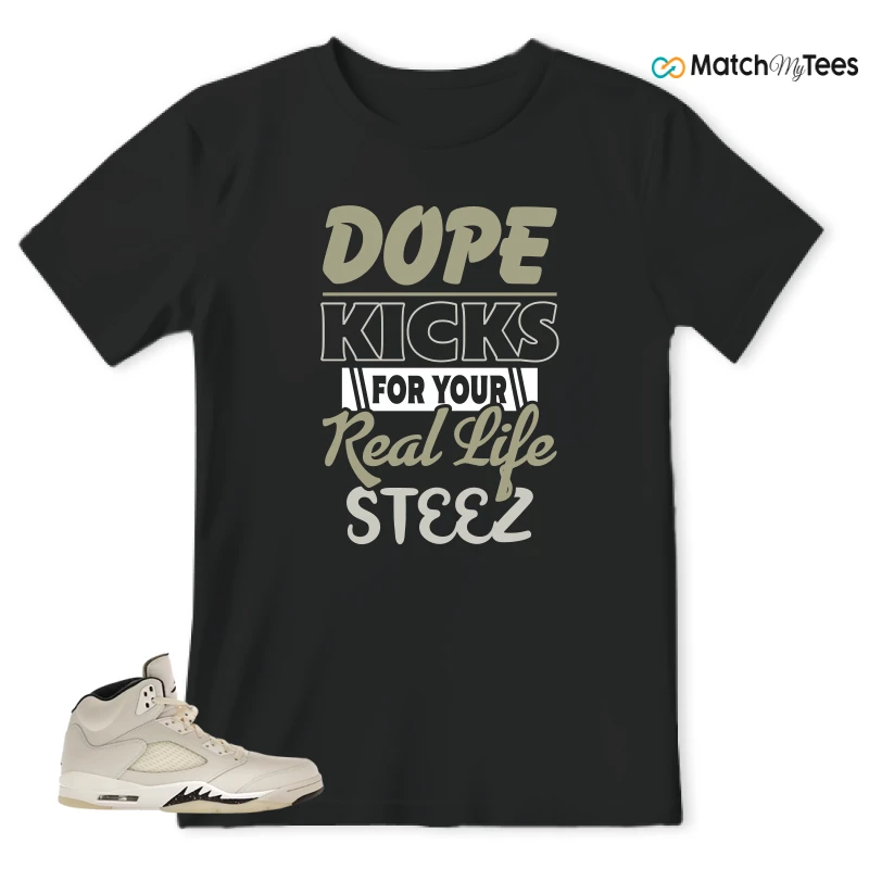 NIKE AIR JORDAN 5 RETRO SAIL SNEAKER Matching Tees t-shirt