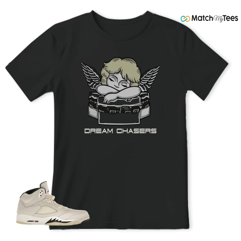 NIKE AIR JORDAN 5 RETRO SAIL SNEAKER Matching Tees t-shirt