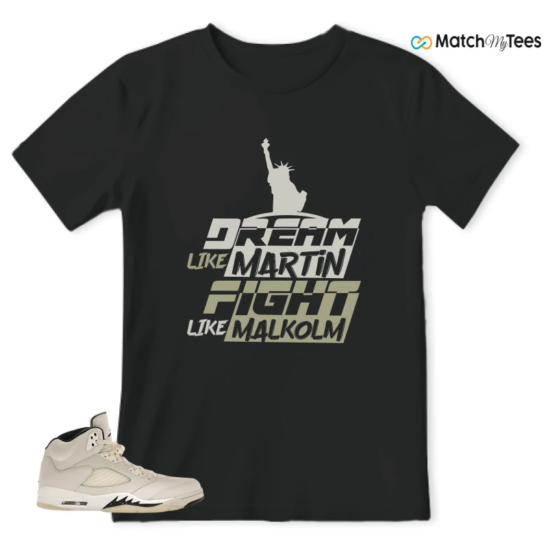 NIKE AIR JORDAN 5 RETRO SAIL SNEAKER Matching Tees t-shirt