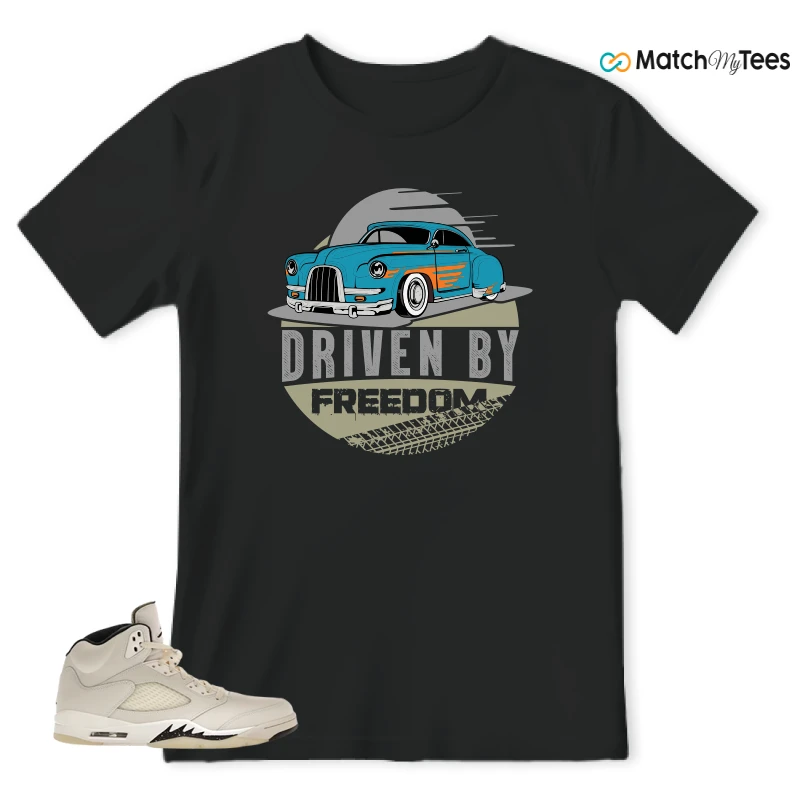 NIKE AIR JORDAN 5 RETRO SAIL SNEAKER Matching Tees t-shirt