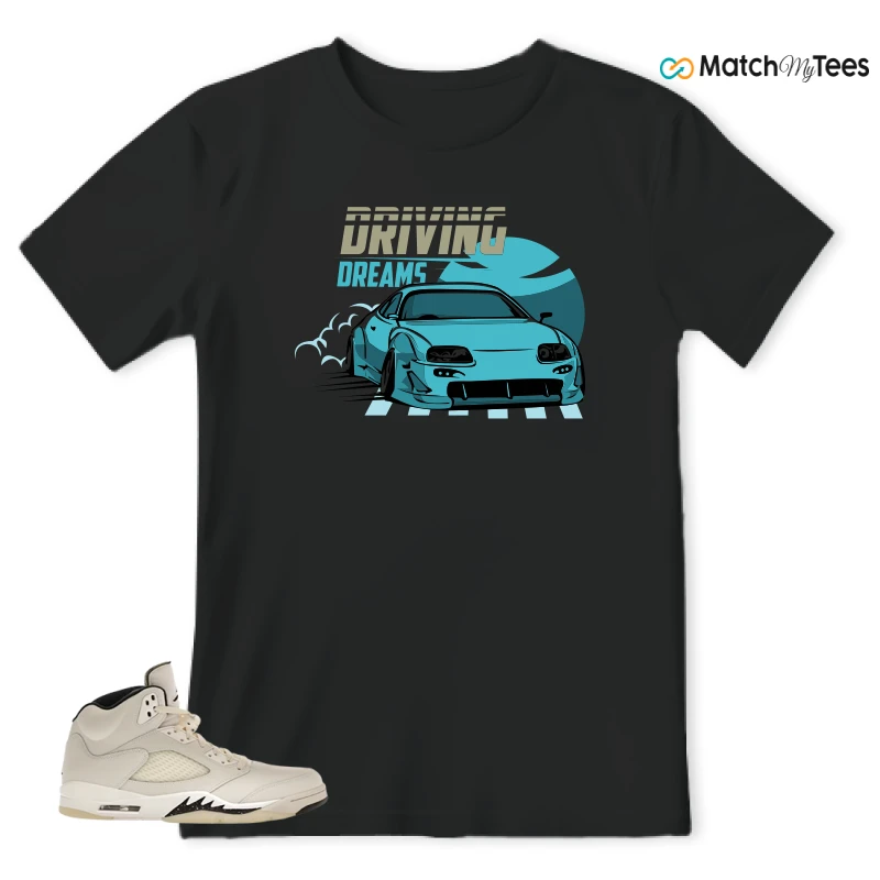 NIKE AIR JORDAN 5 RETRO SAIL SNEAKER Matching Tees t-shirt