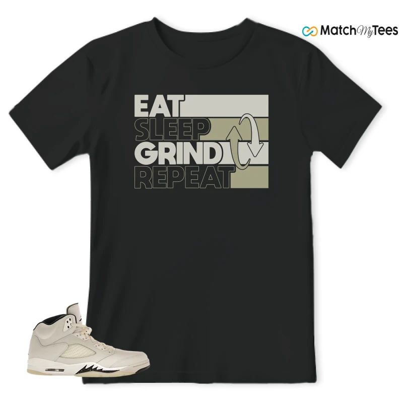 NIKE AIR JORDAN 5 RETRO SAIL SNEAKER Matching Tees t-shirt