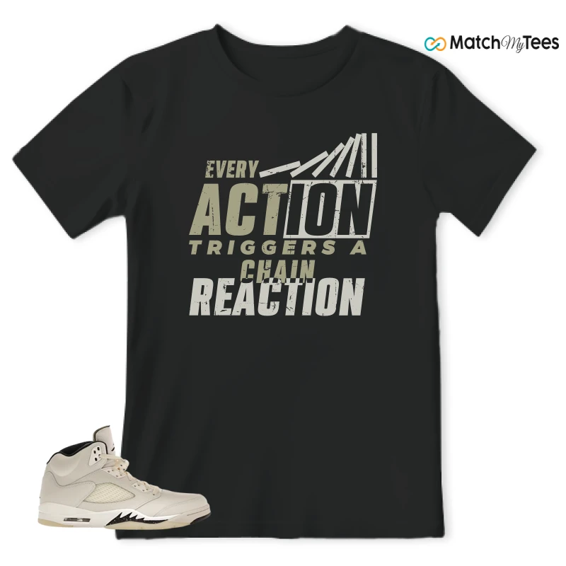 NIKE AIR JORDAN 5 RETRO SAIL SNEAKER Matching Tees t-shirt