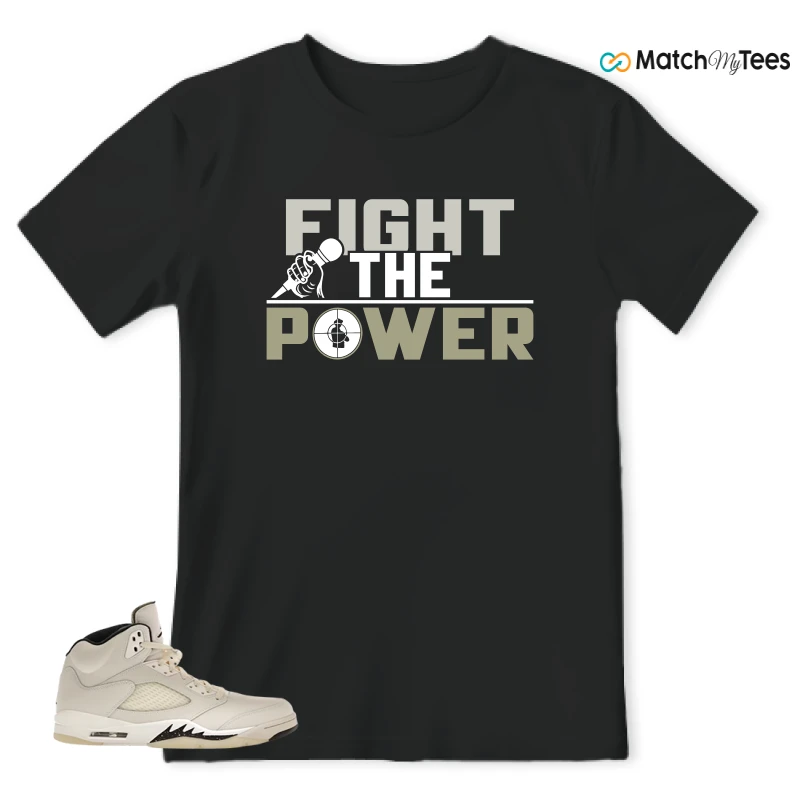 NIKE AIR JORDAN 5 RETRO SAIL SNEAKER Matching Tees t-shirt