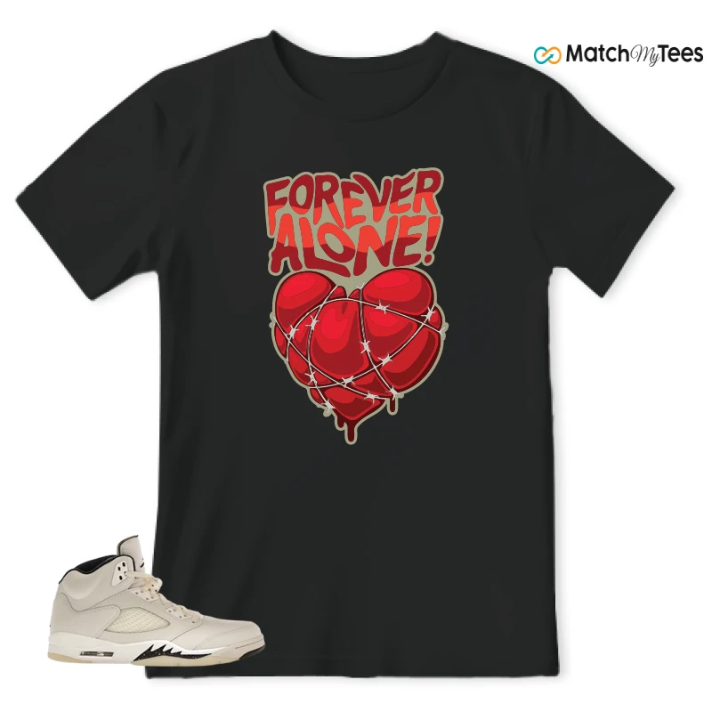 NIKE AIR JORDAN 5 RETRO SAIL SNEAKER Matching Tees t-shirt
