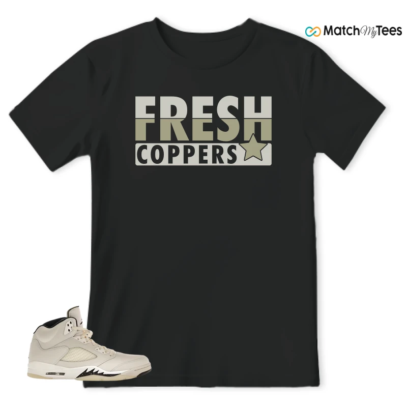 NIKE AIR JORDAN 5 RETRO SAIL SNEAKER Matching Tees t-shirt
