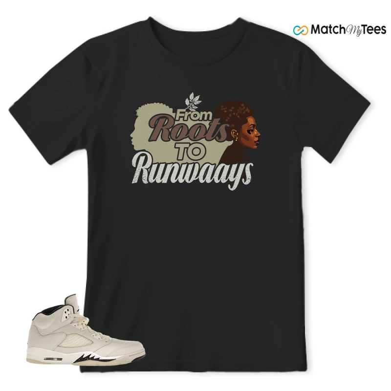 NIKE AIR JORDAN 5 RETRO SAIL SNEAKER Matching Tees t-shirt