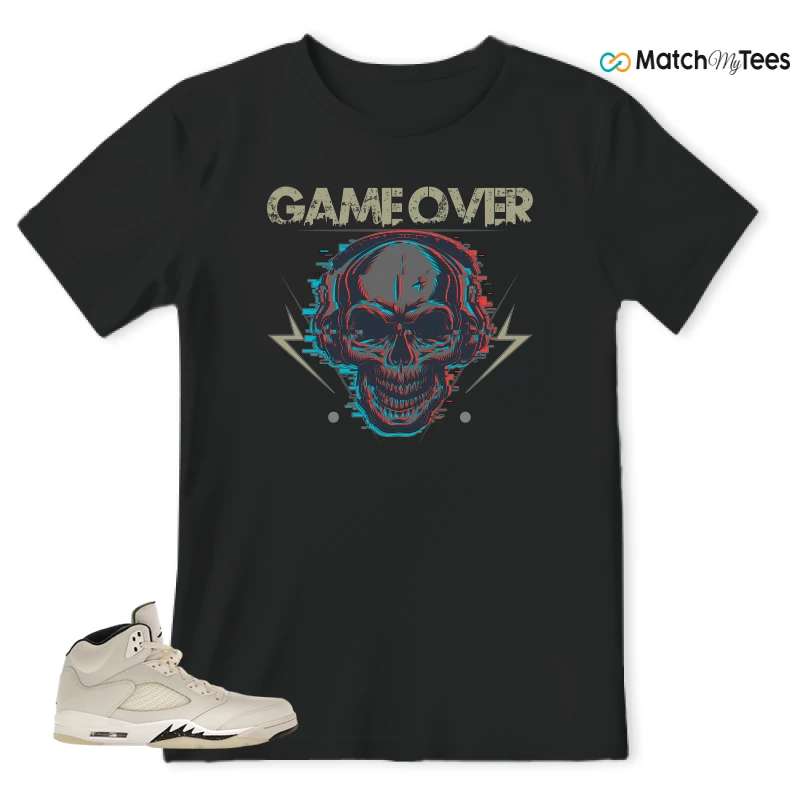 NIKE AIR JORDAN 5 RETRO SAIL SNEAKER Matching Tees t-shirt