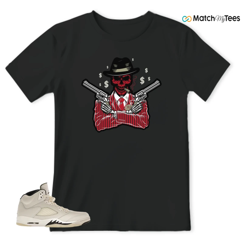 NIKE AIR JORDAN 5 RETRO SAIL SNEAKER Matching Tees t-shirt