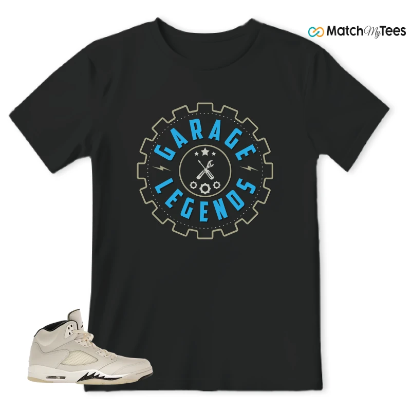 NIKE AIR JORDAN 5 RETRO SAIL SNEAKER Matching Tees t-shirt