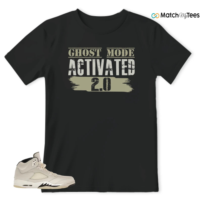 NIKE AIR JORDAN 5 RETRO SAIL SNEAKER Matching Tees t-shirt