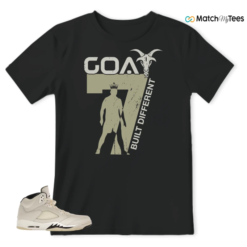 NIKE AIR JORDAN 5 RETRO SAIL SNEAKER Matching Tees t-shirt