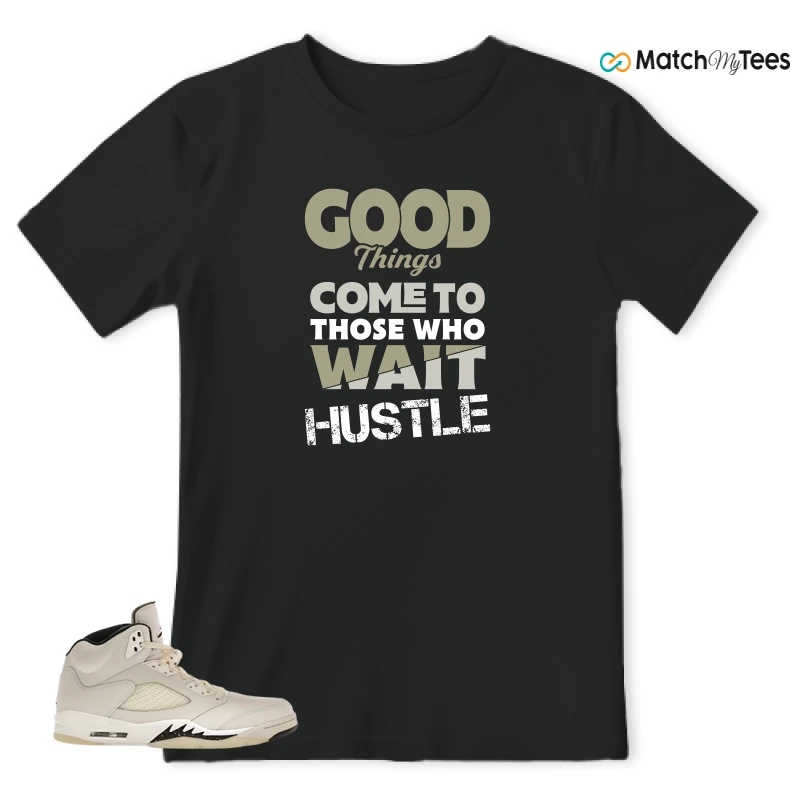 NIKE AIR JORDAN 5 RETRO SAIL SNEAKER Matching Tees t-shirt
