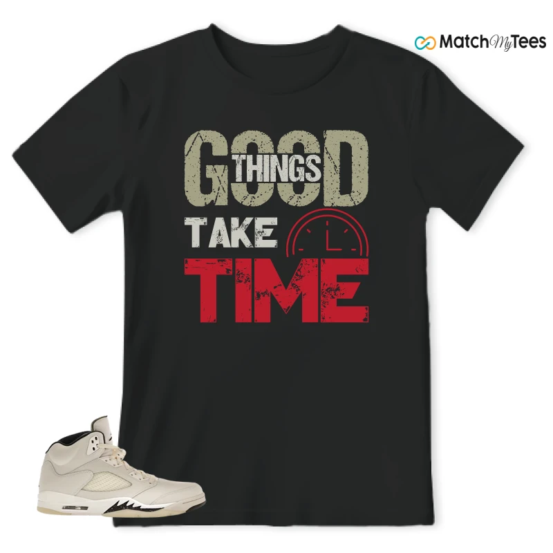 NIKE AIR JORDAN 5 RETRO SAIL SNEAKER Matching Tees t-shirt
