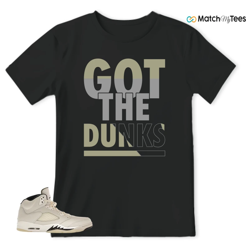 NIKE AIR JORDAN 5 RETRO SAIL SNEAKER Matching Tees t-shirt