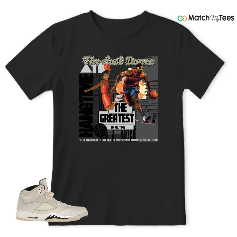 NIKE AIR JORDAN 5 RETRO SAIL SNEAKER Matching Tees t-shirt