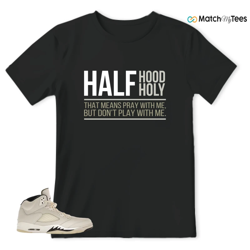 NIKE AIR JORDAN 5 RETRO SAIL SNEAKER Matching Tees t-shirt