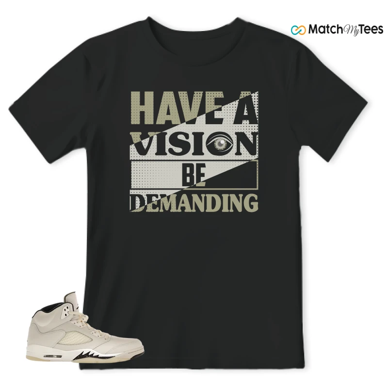 NIKE AIR JORDAN 5 RETRO SAIL SNEAKER Matching Tees t-shirt