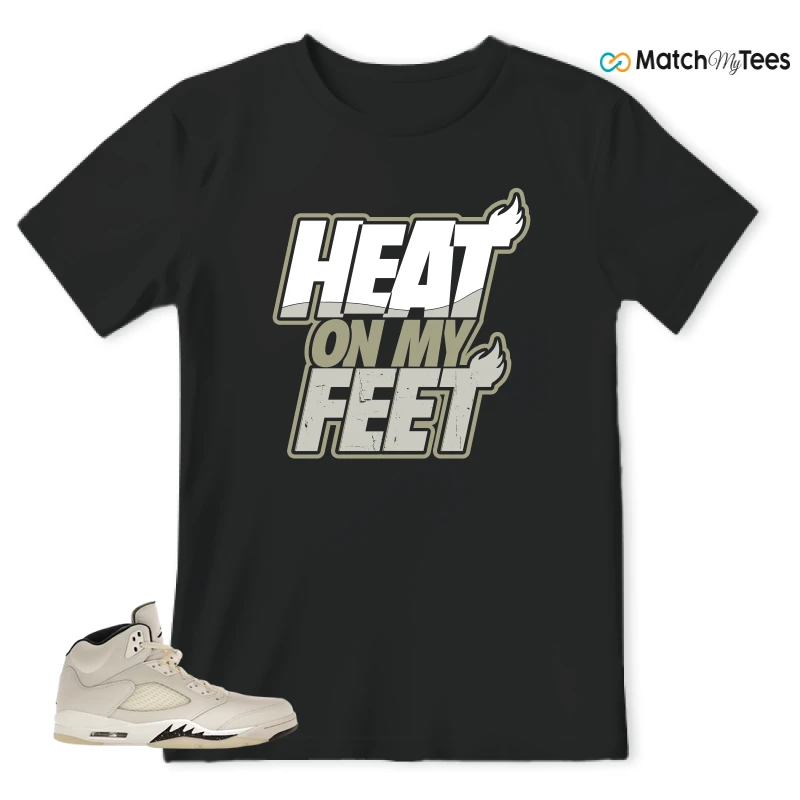 NIKE AIR JORDAN 5 RETRO SAIL SNEAKER Matching Tees t-shirt