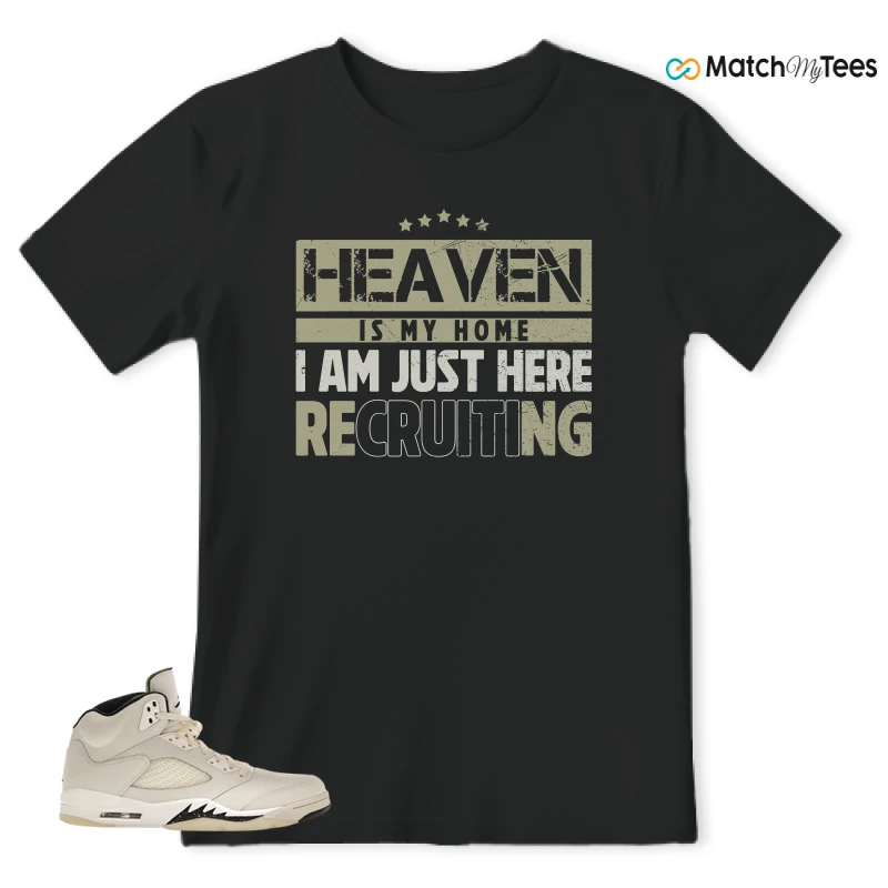 NIKE AIR JORDAN 5 RETRO SAIL SNEAKER Matching Tees t-shirt