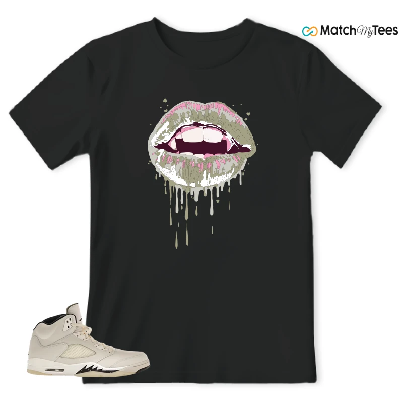 NIKE AIR JORDAN 5 RETRO SAIL SNEAKER Matching Tees t-shirt