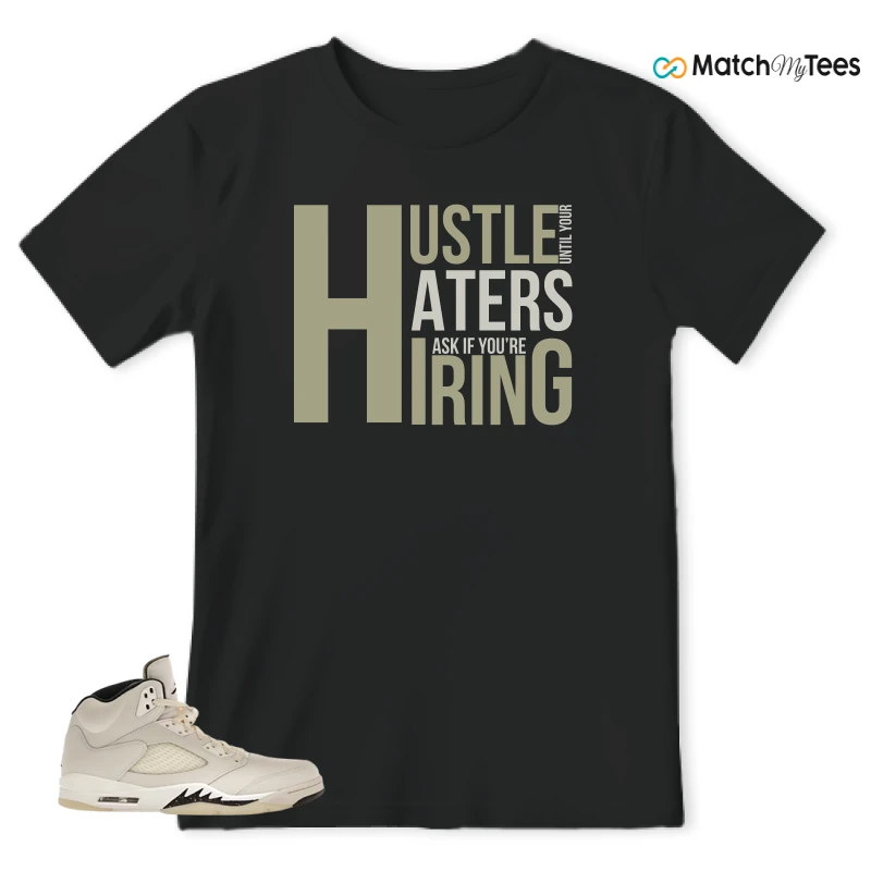 NIKE AIR JORDAN 5 RETRO SAIL SNEAKER Matching Tees t-shirt