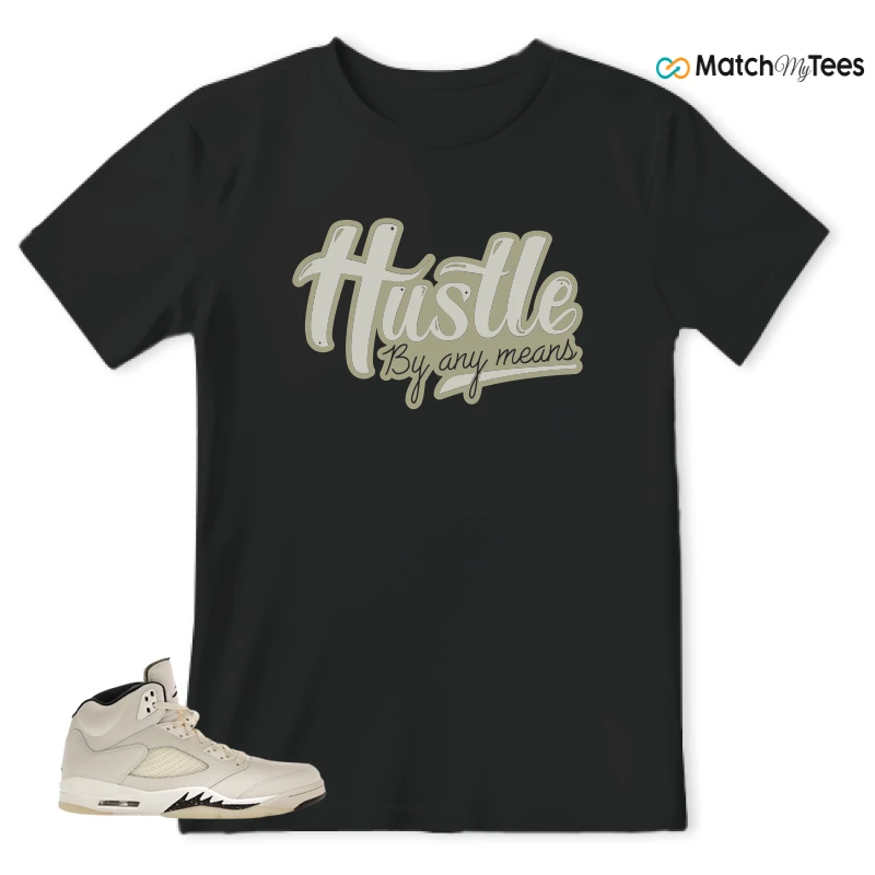NIKE AIR JORDAN 5 RETRO SAIL SNEAKER Matching Tees t-shirt