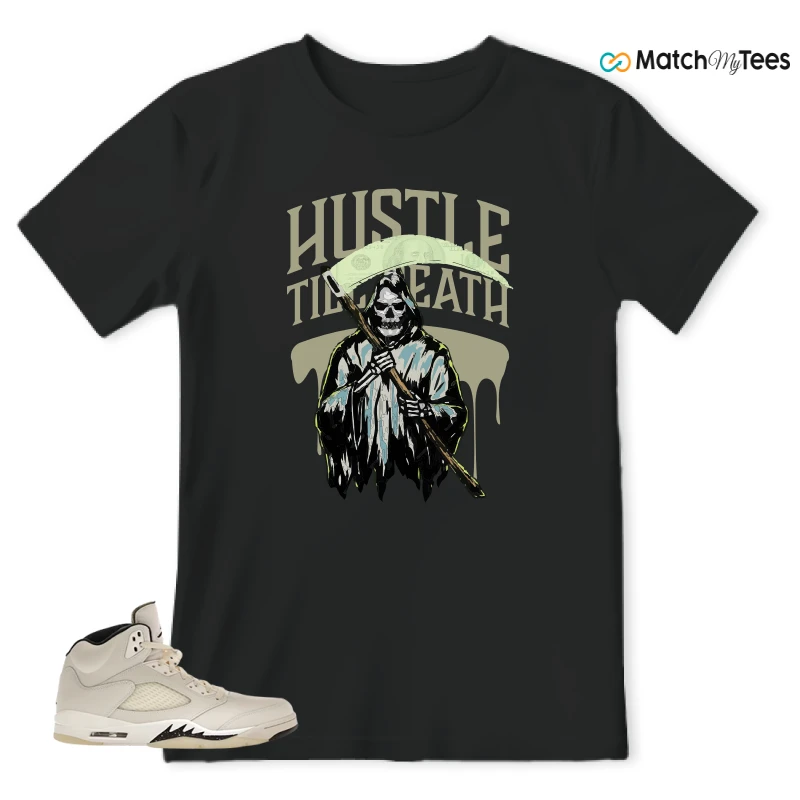 NIKE AIR JORDAN 5 RETRO SAIL SNEAKER Matching Tees t-shirt