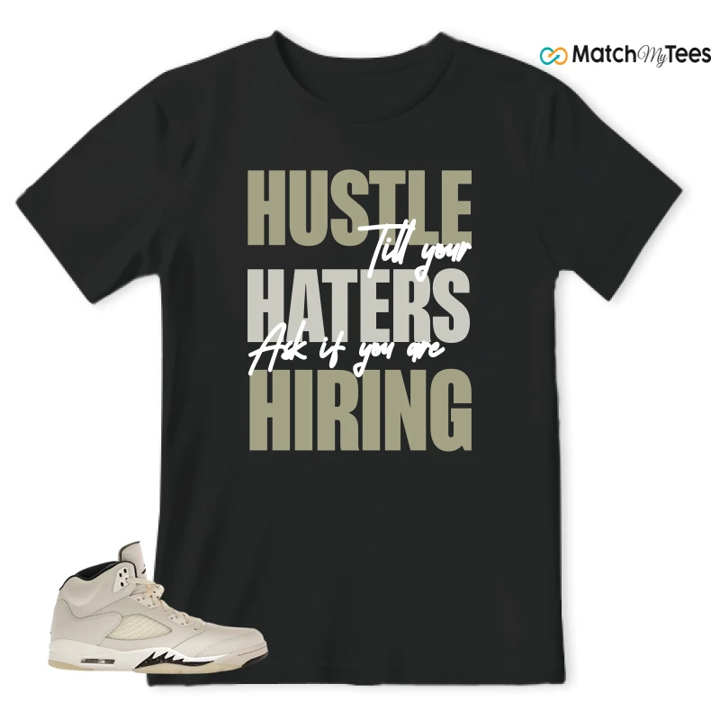 NIKE AIR JORDAN 5 RETRO SAIL SNEAKER Matching Tees t-shirt