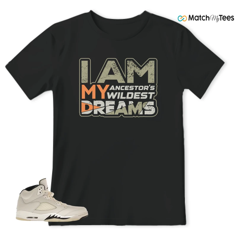 NIKE AIR JORDAN 5 RETRO SAIL SNEAKER Matching Tees t-shirt