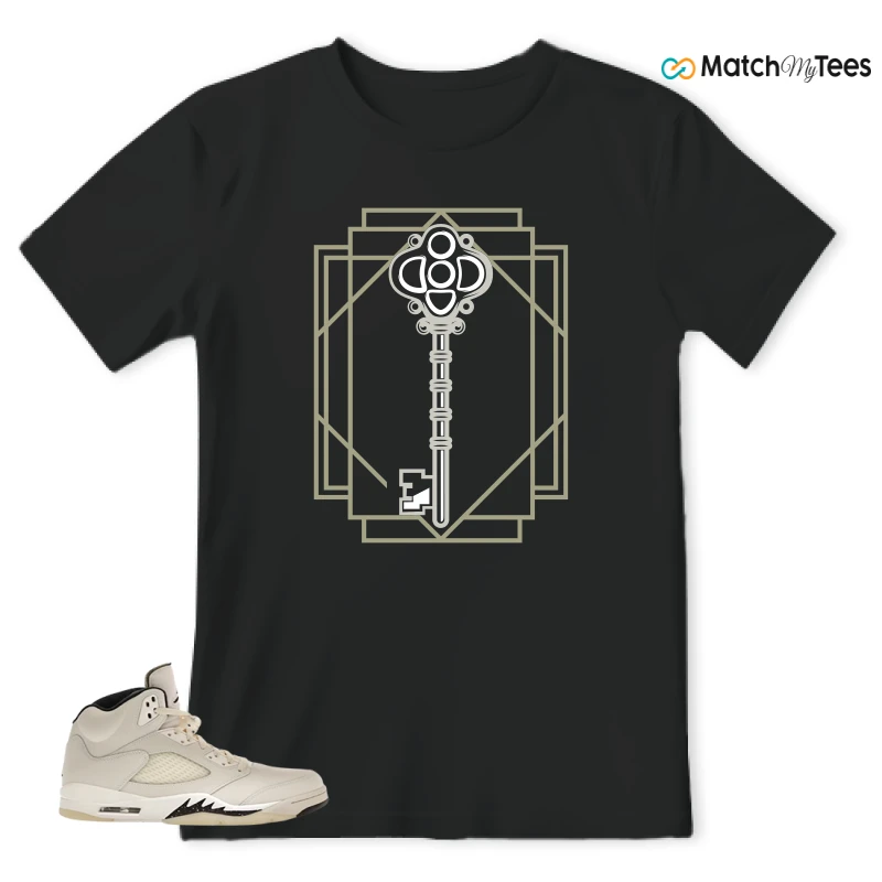 NIKE AIR JORDAN 5 RETRO SAIL SNEAKER Matching Tees t-shirt