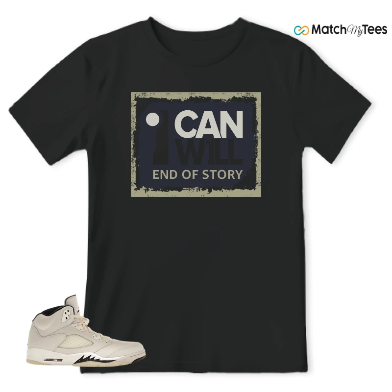 NIKE AIR JORDAN 5 RETRO SAIL SNEAKER Matching Tees t-shirt