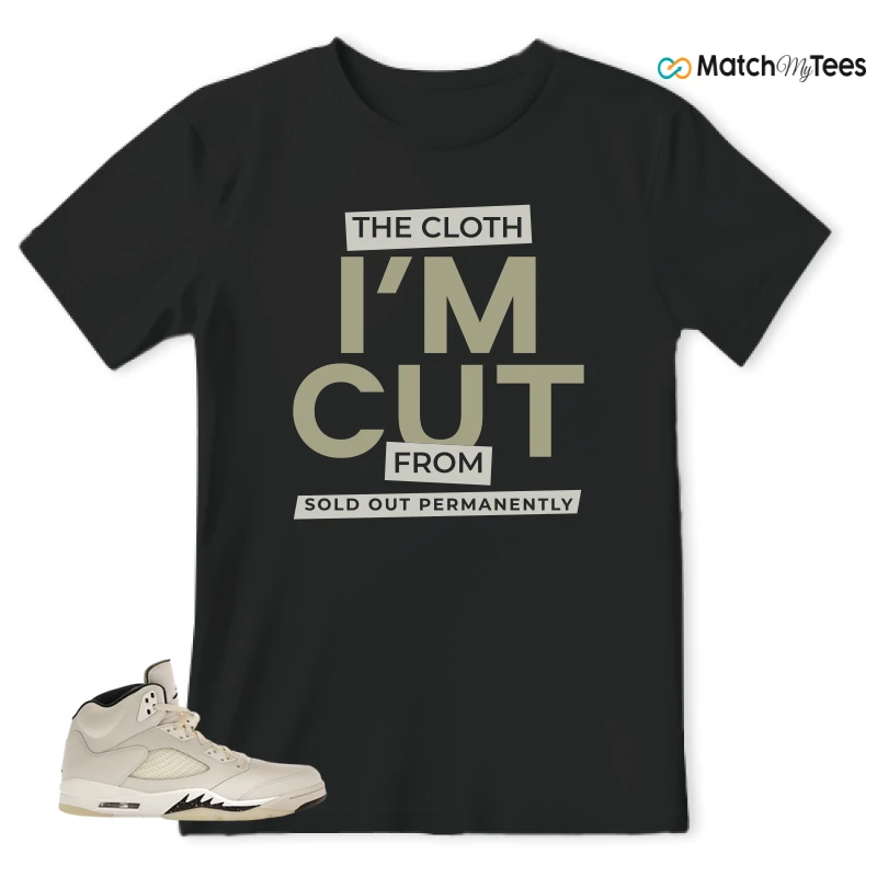 NIKE AIR JORDAN 5 RETRO SAIL SNEAKER Matching Tees t-shirt