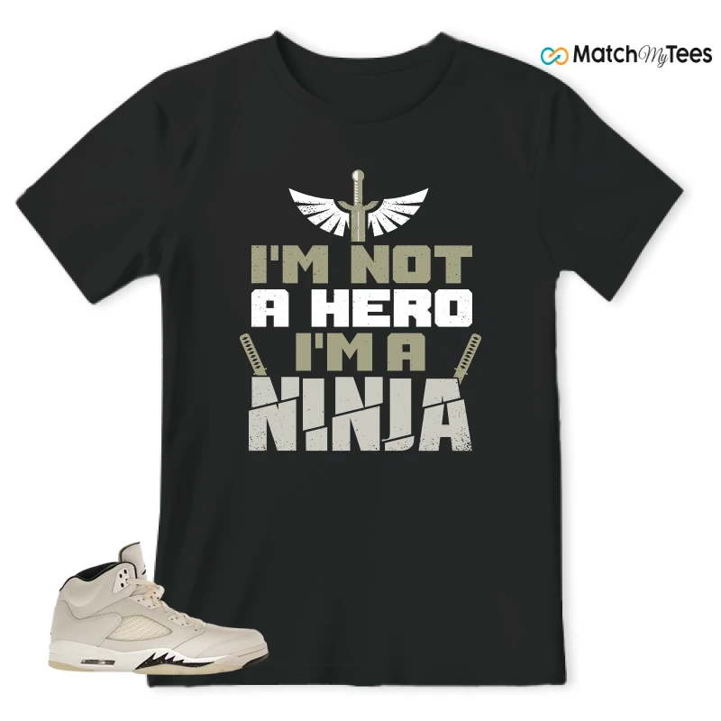 NIKE AIR JORDAN 5 RETRO SAIL SNEAKER Matching Tees t-shirt