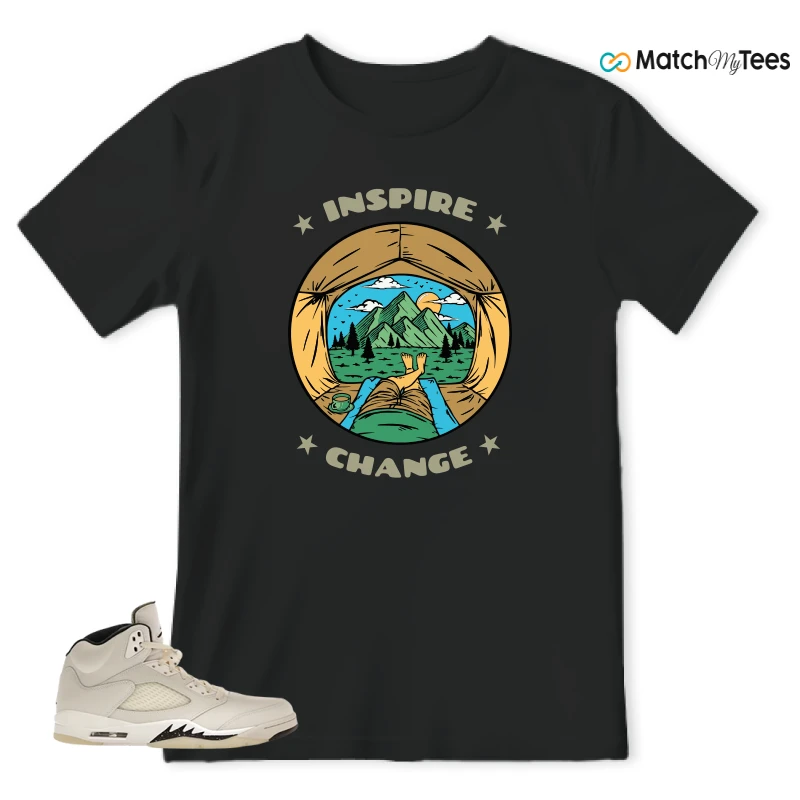 NIKE AIR JORDAN 5 RETRO SAIL SNEAKER Matching Tees t-shirt