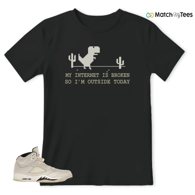 NIKE AIR JORDAN 5 RETRO SAIL SNEAKER Matching Tees t-shirt