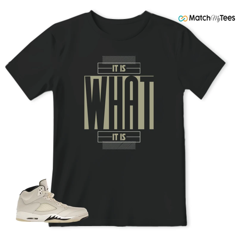 NIKE AIR JORDAN 5 RETRO SAIL SNEAKER Matching Tees t-shirt
