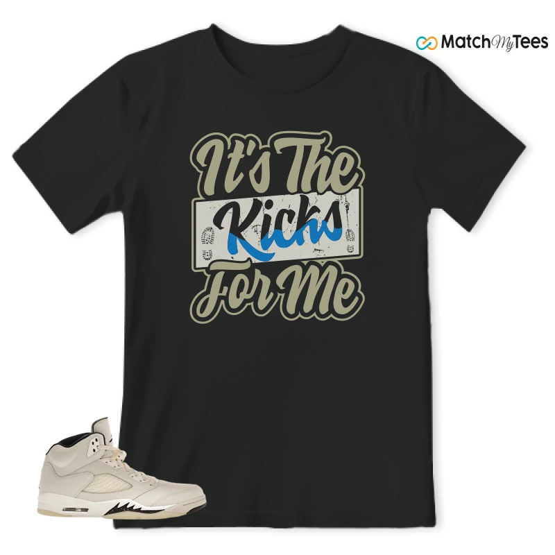 NIKE AIR JORDAN 5 RETRO SAIL SNEAKER Matching Tees t-shirt
