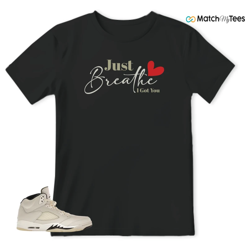 NIKE AIR JORDAN 5 RETRO SAIL SNEAKER Matching Tees t-shirt