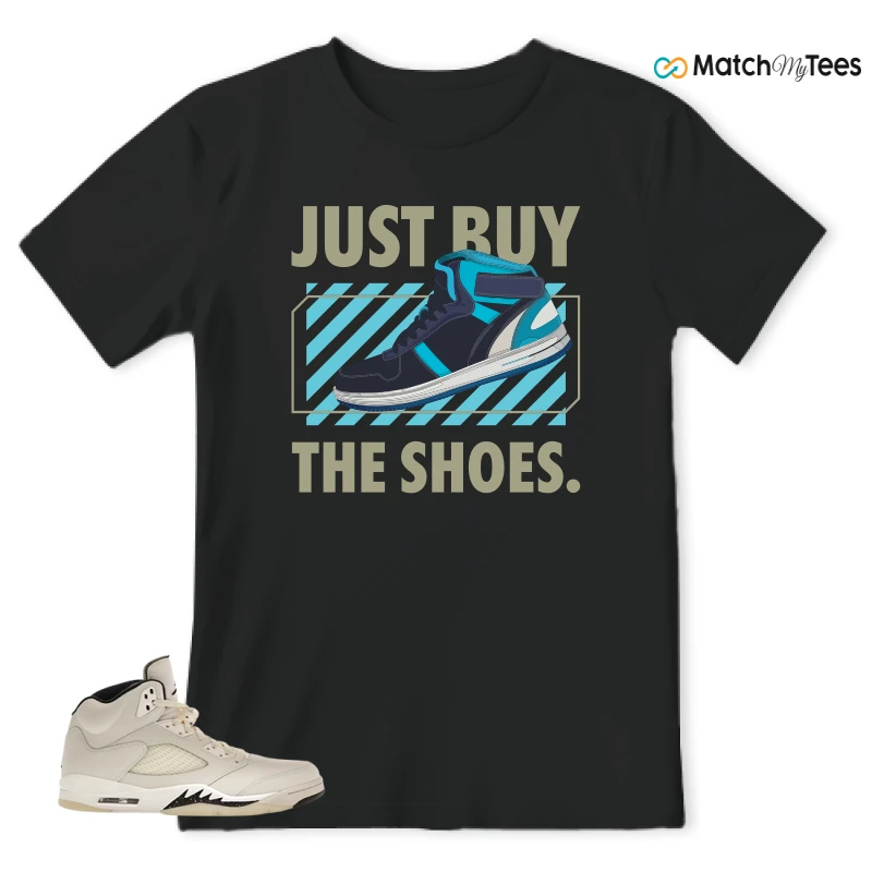 NIKE AIR JORDAN 5 RETRO SAIL SNEAKER Matching Tees t-shirt