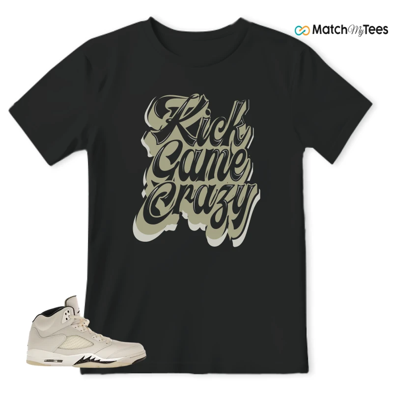 NIKE AIR JORDAN 5 RETRO SAIL SNEAKER Matching Tees t-shirt