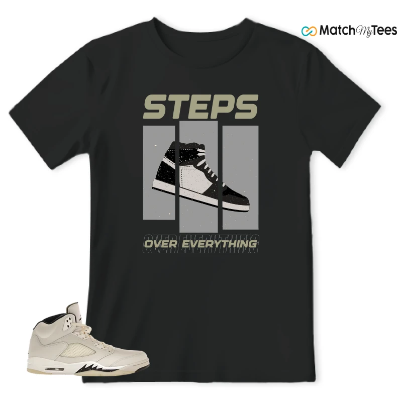 NIKE AIR JORDAN 5 RETRO SAIL SNEAKER Matching Tees t-shirt