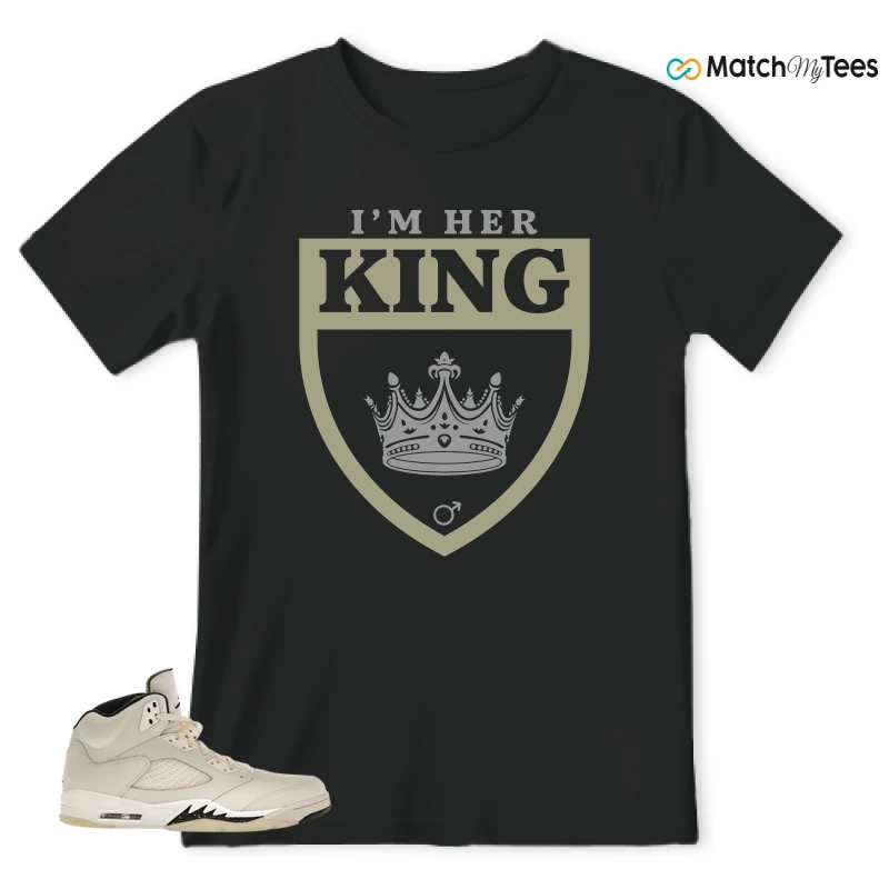 NIKE AIR JORDAN 5 RETRO SAIL SNEAKER Matching Tees t-shirt