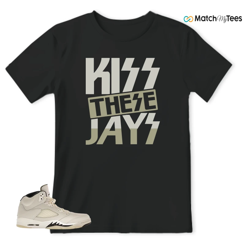 NIKE AIR JORDAN 5 RETRO SAIL SNEAKER Matching Tees t-shirt