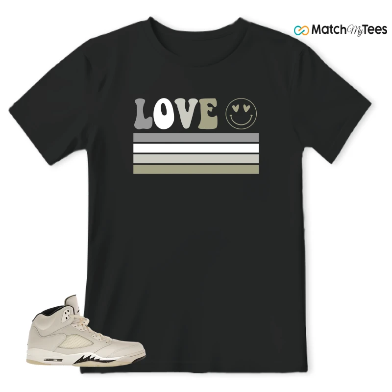 NIKE AIR JORDAN 5 RETRO SAIL SNEAKER Matching Tees t-shirt
